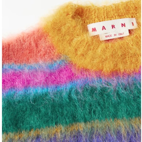 [NWT] Marni Striped Brushed Mohair-Blend Sweater (IT 38, US 2) - Picture 4 of 12